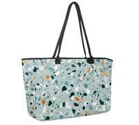 Grande borsa da spiaggia da donna, graziosa borsa a tracolla impermeabile con tasche per la famiglia di polli, canta, mangiare, ballare, Multicolore 7, 14.5x20.8x5.5in/37x53x14cm