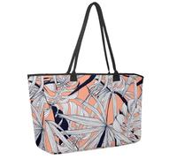 Grande borsa da spiaggia da donna, graziosa borsa a tracolla impermeabile con tasche per la famiglia di polli, canta, mangiare, ballare, Multicolore 13, 14.5x20.8x5.5in/37x53x14cm
