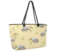 Grande borsa da spiaggia da donna, graziosa borsa da viaggio con koala addormentata, borsa da viaggio con tasche, borsa a tracolla impermeabile, Multicolore 1., 14.5x20.8x5.5in/37x53x14cm