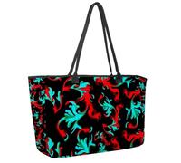 Grande borsa da spiaggia da donna, graziosa borsa da viaggio con koala addormentata, borsa da viaggio con tasche, borsa a tracolla impermeabile, Multicolore 8., 14.5x20.8x5.5in/37x53x14cm