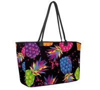 Grande borsa da spiaggia da donna, rosa addormentata principessa panda, borsa da viaggio con tasche, borsa a tracolla impermeabile, Multicolore 13, 14.5x20.8x5.5in/37x53x14cm