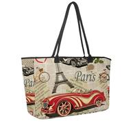 Grande borsa da spiaggia da donna, Street Times Square Travel Tote con tasche borsa a tracolla impermeabile, Multicolore 13, 14.5x20.8x5.5in/37x53x14cm