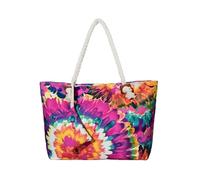 Grande borsa da spiaggia idrorepellente con cerniera Borsa a tracolla Shopper Acquerello di fiori d'epoca