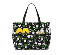 Grande borsa da spiaggia impermeabile a prova di sabbia - Calla Lily Flowers No.1016 carino borsa da spiaggia da donna con cerniera