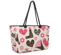 Grande borsa da spiaggia per donne, festa della mamma, amore, mamma, regalo, borsa da viaggio con tasche, borsa a tracolla impermeabile, Multicolore 1., 14.5x20.8x5.5in/37x53x14cm