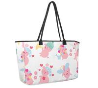 Grande borsa da spiaggia per donne, Halloween Magic Attributes Animals Travel Tote con tasche impermeabile borsa a tracolla, Multicolore 13, 14.5x20.8x5.5in/37x53x14cm