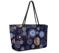 Grande borsa da spiaggia per donne, Halloween Magic Attributes Animals Travel Tote con tasche impermeabile borsa a tracolla, Multicolore 10., 14.5x20.8x5.5in/37x53x14cm