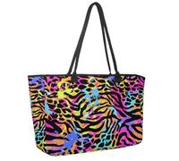Grande borsa da spiaggia per donne, strumenti musicali jazz, violoncello, tamburo, grammofono colorato, borsa da viaggio con tasche, borsa a tracolla impermeabile, Multicolore 4., 14.5x20.8x5.5in