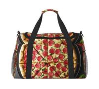 Grande borsa da trasporto a mano con stampa pizza grande capacità per le donne pieghevole Carry On Tote per viaggi in aereo