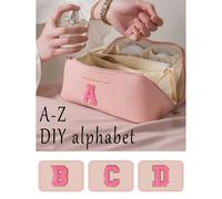 Grande borsa da trucco in pelle PU impermeabile a doppio strato, organizer da viaggio multifunzionale, custodia cosmetica, necessaire da toilette, adatta per casa e viaggio, custodia, custodia per tru