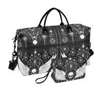 Grande borsa da viaggio Evil Skull Black Gothic Carry on Bag con borsa da toilette per viaggi di lavoro 2 pezzi Set bolsas para viajar en avion de mujer