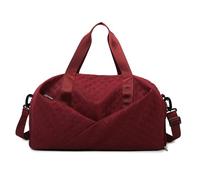 Grande borsa da viaggio, palestra sportiva per uomo e donna, con tasche sul naso, scomparto per scarpe, borsa da viaggio sportiva da donna, Claret