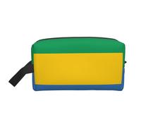 Grande borsa da viaggio per cosmetici riutilizzabile, kit da viaggio, con stampa della bandiera del Gabon, custodia per articoli da toeletta, trucco e accessori