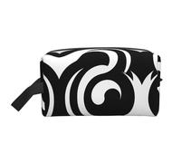 Grande borsa da viaggio per cosmetici riutilizzabile, kit da viaggio, custodia con stampa simbolo Yin Yang per articoli da toeletta, trucco e accessori