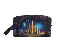 Grande borsa da viaggio per cosmetici riutilizzabile, kit da viaggio, custodia per articoli da toeletta, trucco e accessori con stampa Cosmic Wonders