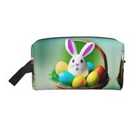 Grande borsa da viaggio per cosmetici riutilizzabile, kit da viaggio, custodia portaoggetti con stampa Easter Joy per articoli da toeletta, trucco e accessori