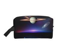 Grande borsa da viaggio per cosmetici riutilizzabile, kit da viaggio, custodia portaoggetti con stampa Cosmic Saturn per articoli da toeletta, trucco e accessori