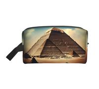 Grande borsa da viaggio per cosmetici riutilizzabile, kit da viaggio, Dreaming of the Pyramids of Khufu, custodia portaoggetti con stampa per articoli da toeletta, trucco e accessori
