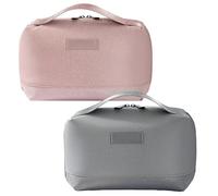 Grande borsa da viaggio per elettronica, organizer digitale per accessori, realizzata in poliestere, ideale per cavi, caricabatterie, gadget, grigio, Taglia unica