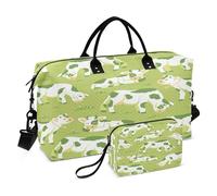Grande borsa da viaggio per sport, palestra, borsa da portare con sé durante la notte, con cinghia regolabile, per trekking, mucche di grande capacità sul campo, motivo, Multi, 1 size,