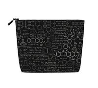 Grande borsa di canapa finta astratta per la chimica e la chimica, impermeabile, con cerniera, per viaggi quotidiani