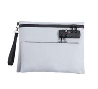 Grande borsa ignifuga per documenti, 28 x 22 cm, tasca di sicurezza con cerniera | 250 g tessuto Oxford borsa di denaro bloccabile | conservazione dei valori, protezione antincendio per viaggi, banca