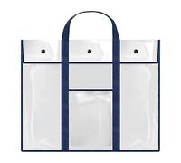 Grande borsa impermeabile in PVC A2/A3/A4 carta Art Portfolio Artista Carry Bag trasparente File Bag con manico spesso insegnanti arte studenti borsa di stoccaggio da disegno tele vernici matite