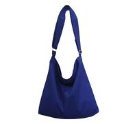 Grande borsa in tela da donna con spalline regolabili per una singola borsa a tracolla borse a tracolla uomo laptop 17, Blu, taglia unica