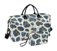 Grande borsa leopardata ossidiana blu scuro beige oro spalla Weekender Pernottamento Bag con tracolla regolabile per escursionismo impermeabile bolso de para hombre