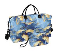 Grande Borsa Palma Topazio Blu Sport Duffel Borse con Toiletry Bag per Viaggio Grande Capacità bolsa para en avion