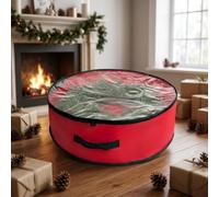 Grande borsa per albero di Natale, trasparente, larghezza 60 cm | Borsa trasparente per albero di Natale, grande capacità (60 cm), antipolvere, con manici per il trasporto, colore: verde