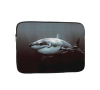 Grande borsa per computer da 25,4 cm con motivo squalo bianco, borsa portatile per computer, adatta per viaggi di lavoro e pendolarismo