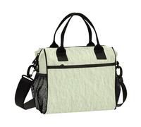 Grande borsa per il pranzo verde con tracolla borsa per cibo per ragazzo università