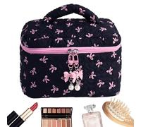 Grande Borsa Per Il Trucco - Borse Estetiche Da Viaggio Per Donne | Organizzatore Per La Cura Della Pelle Viaggia Bagg | Contratto Di Makeupp Trapuntato | Contenitori Da Toilette Multifunzionale | Org