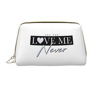 Grande borsa per il trucco da viaggio, organizer per cosmetici, in pelle, portatile, impermeabile, con cerniera, per donne e ragazze adolescenti, Shiny Love Me