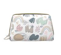 Grande borsa per il trucco da viaggio, organizer per cosmetici, in pelle, portatile, impermeabile, con cerniera, per donne e ragazze adolescenti, morbida, con graffiti arcobaleno.