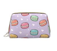 Grande borsa per il trucco da viaggio, organizer per cosmetici, in pelle, portatile, impermeabile, con cerniera, per donne e ragazze adolescenti, macaron colorati