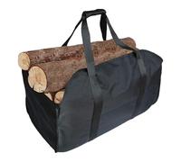 Grande borsa per legna da ardere, resistente cestino per legna da ardere, in legno, impermeabile, per interni ed esterni, Nero , moderno