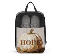 Grande borsa per scarpe da golf a forma di zucca con scritta "Hope", per viaggi e uso quotidiano, anti-polvere, porta scarpe da golf