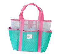 Grande borsa pieghevole riutilizzabile - borsa da spiaggia | pacchetti da viaggio e bagagli per lago escursionismo campeggio Family Cruise Boat Picnic Sport Vacanze Palestra, Pink Carry Handle, vedi