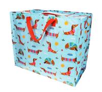 Grande borsa portaoggetti Jumbo - Cane salsiccia (blu)