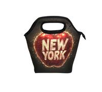 Grande borsa termica per il pranzo con manico curvo per il lavoro Borsa termica riutilizzabile con lato morbido per spiaggia campeggio New York a forma di frutta