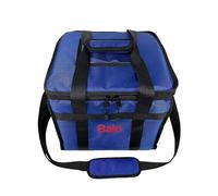 Grande borsa termica resistente per la consegna di cibo, 35 x 35 x 30 cm, con cerniera divisoria per caldo e freddo, adatta per ristoranti da asporto, pizze, indiane, pic-nic, borsa della spesa, nero