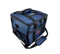 Grande borsa termica resistente per la consegna di cibo, 40 x 40 x 33 cm, con cerniera divisoria per caldo e freddo, adatta per ristoranti da asporto, pizze, indiane, pic-nic, borsa della spesa, nero
