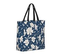 Grande borsa tote da donna, riutilizzabile, con cerniera, borsa da spiaggia per donne, fiori di giglio, borsa per mamma, adatta per ospedale, spiaggia, viaggi, shopping