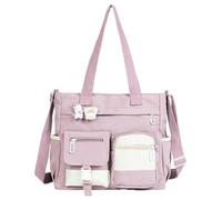 Grande borsa tote in tela, alla moda, impermeabile, con molti scomparti e | Borsa tote per tutti i giorni, scuola, lavoro, per ragazze, adulti, adolescenti, amici, studenti