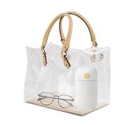 Grande borsa trasparente - See elegante attraverso la borsa, spazioso vettore in PVC | Organizzatore multifunzionale per concerti giochi sportivi, routine di ufficio quotidiano con chiusura con cernie