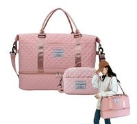 Grande borsone da palestra, borsa da viaggio separata da asciutto e bagnato, borsa da palestra con scomparto per scarpe, pacchetto per il fine settimana durante la notte, borsa a tracolla per