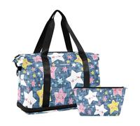 Grande borsone da viaggio Bagagli Weekender palestra borsa porta Carry per Yoga impermeabile, Stella dei bei sogni