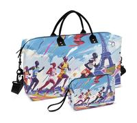 Grande borsone da viaggio, borsa da palestra, borsa da palestra per pernottamento, weekend, maratona francese, bagaglio a mano con borsa da toilette, Marathon Francia, Sports Bag:52*20*35cm;Toiletry